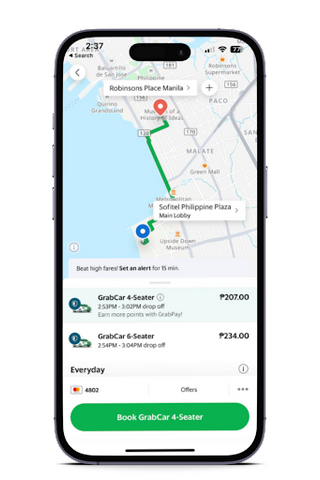 Grab interface for travel