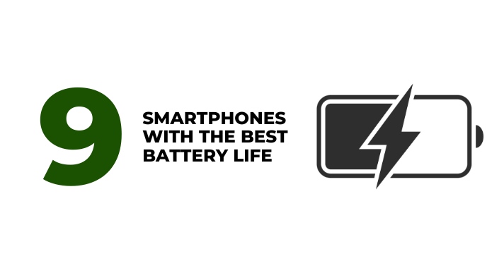 A thumbnail image of a blog about 9 Smartphones with the best battery life