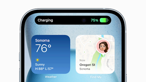 iPhone 15 user interface